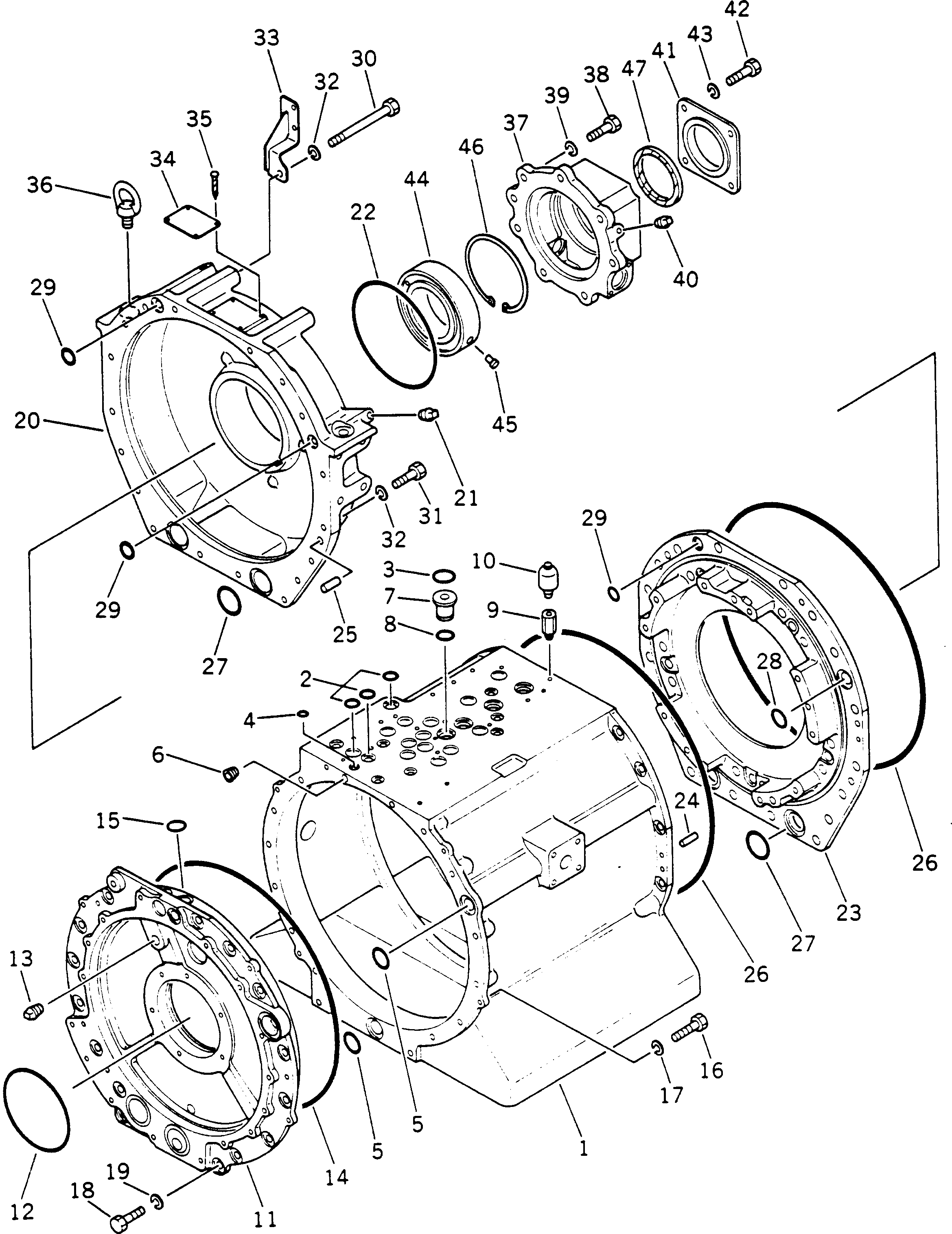TRANSMISSION ASS'Y,(FOR AUTOMATIC) 566-15-00016 KOMATSU