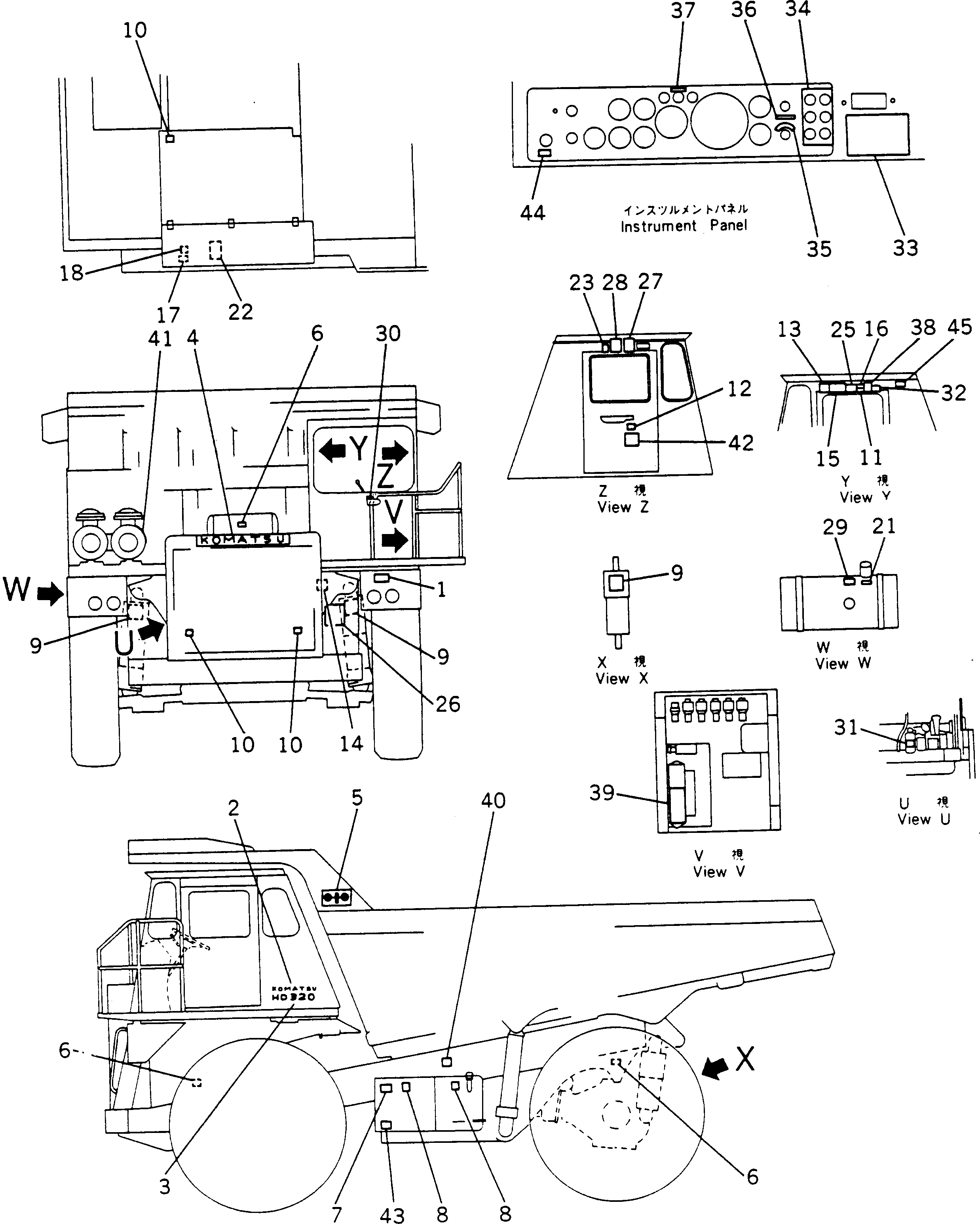 Табличка с инструкцией 09650-02060 KOMATSU