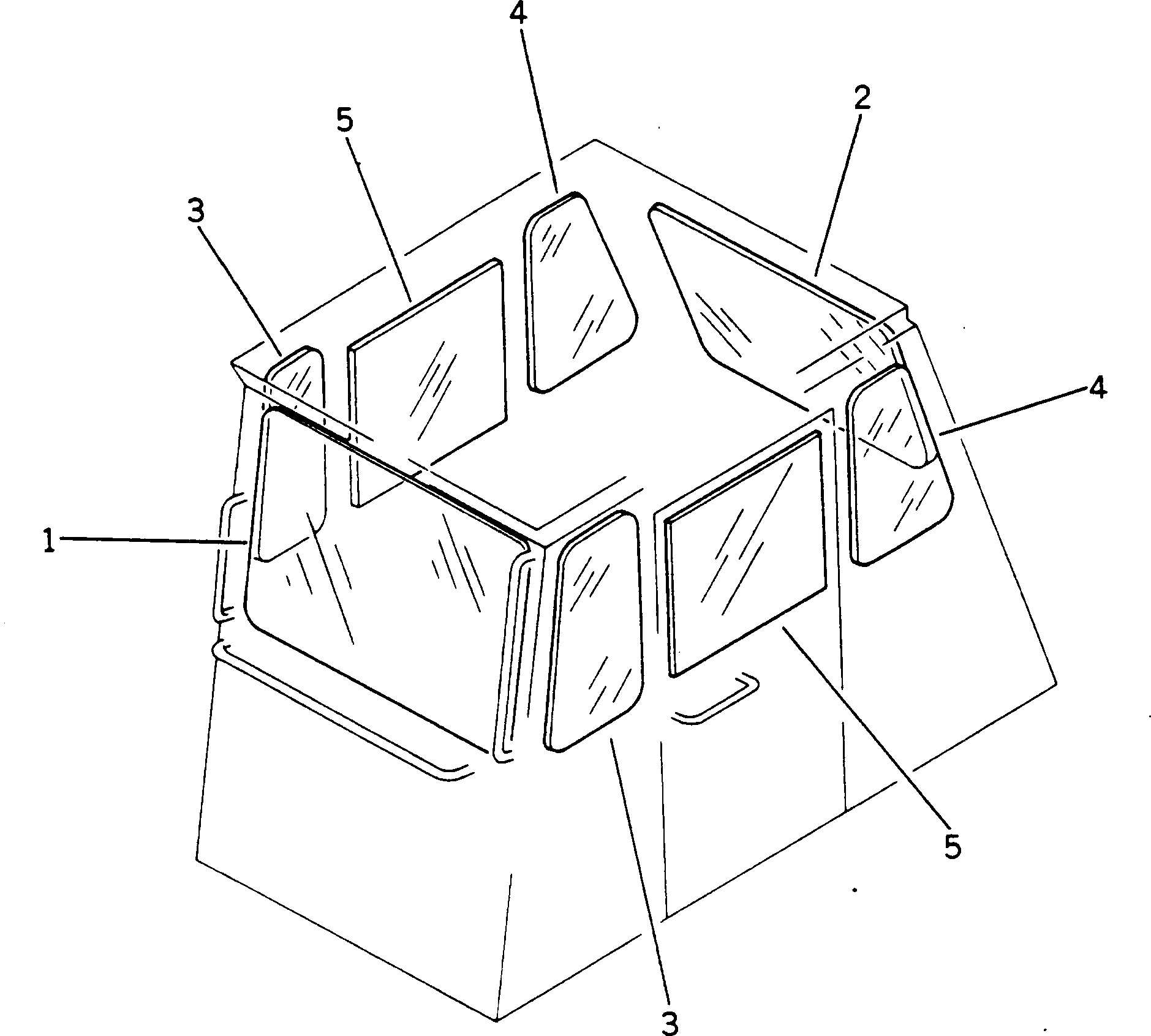 Заднее стекло 566-95-24170 KOMATSU