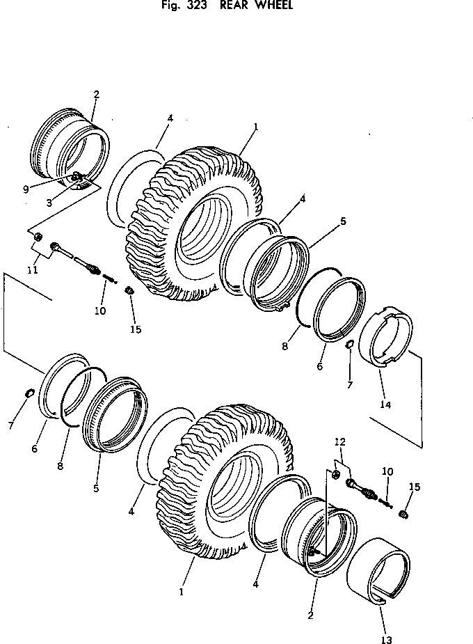 REAR WHEEL ASS'Y 569-30-52000 KOMATSU