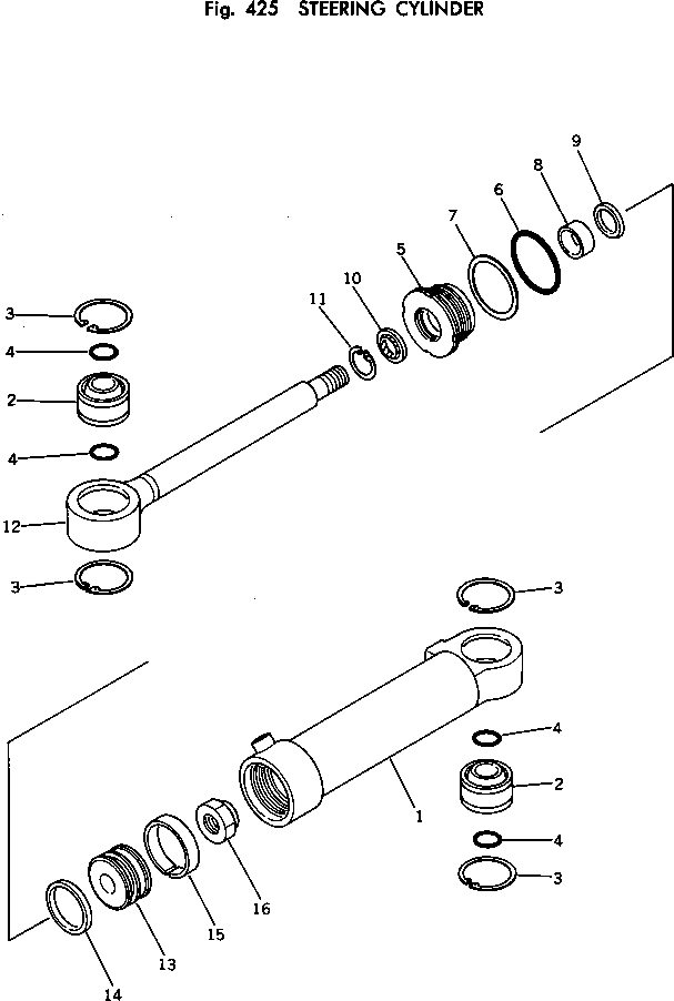 STEERING CYLINDER A. 569-63-41100 KOMATSU