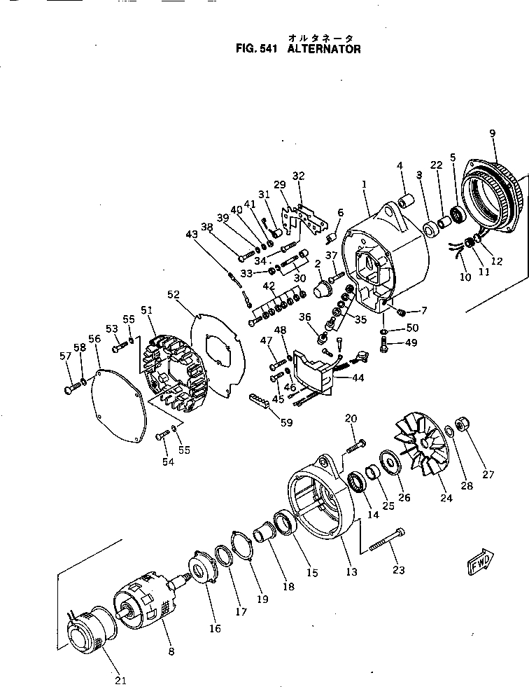 ALTERNATOR A. (50A) CU203176 KOMATSU