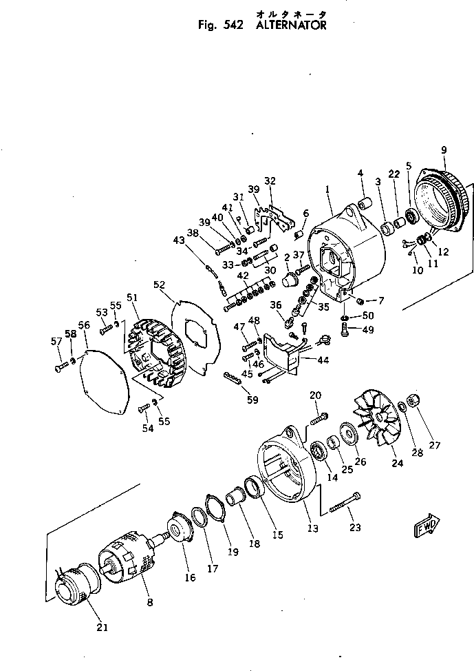 ALTERNATOR ASS'Y,(75A) CU214318 KOMATSU