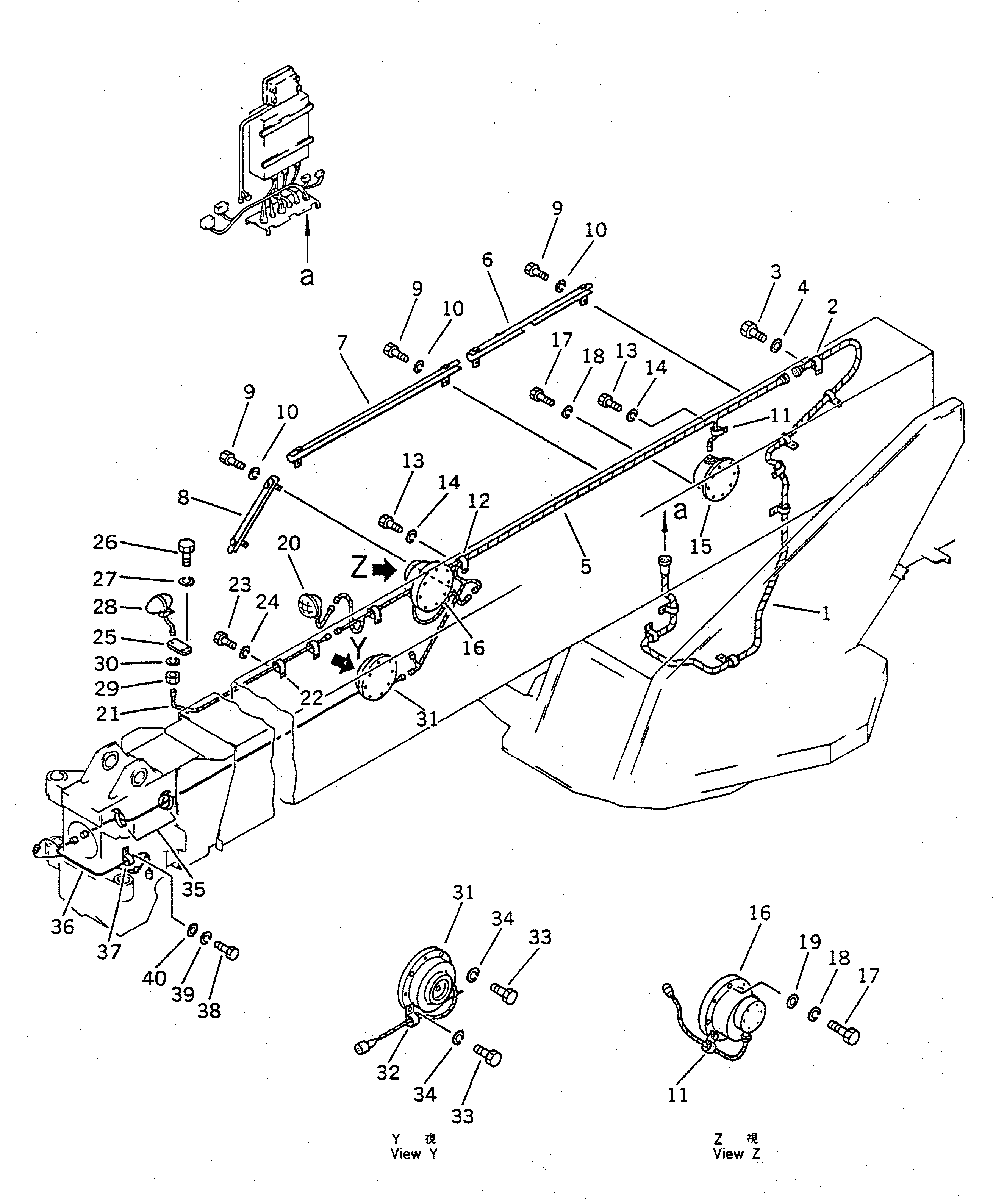 LAMP ASS'Y,BOOM TOP 22W-06-12410 KOMATSU