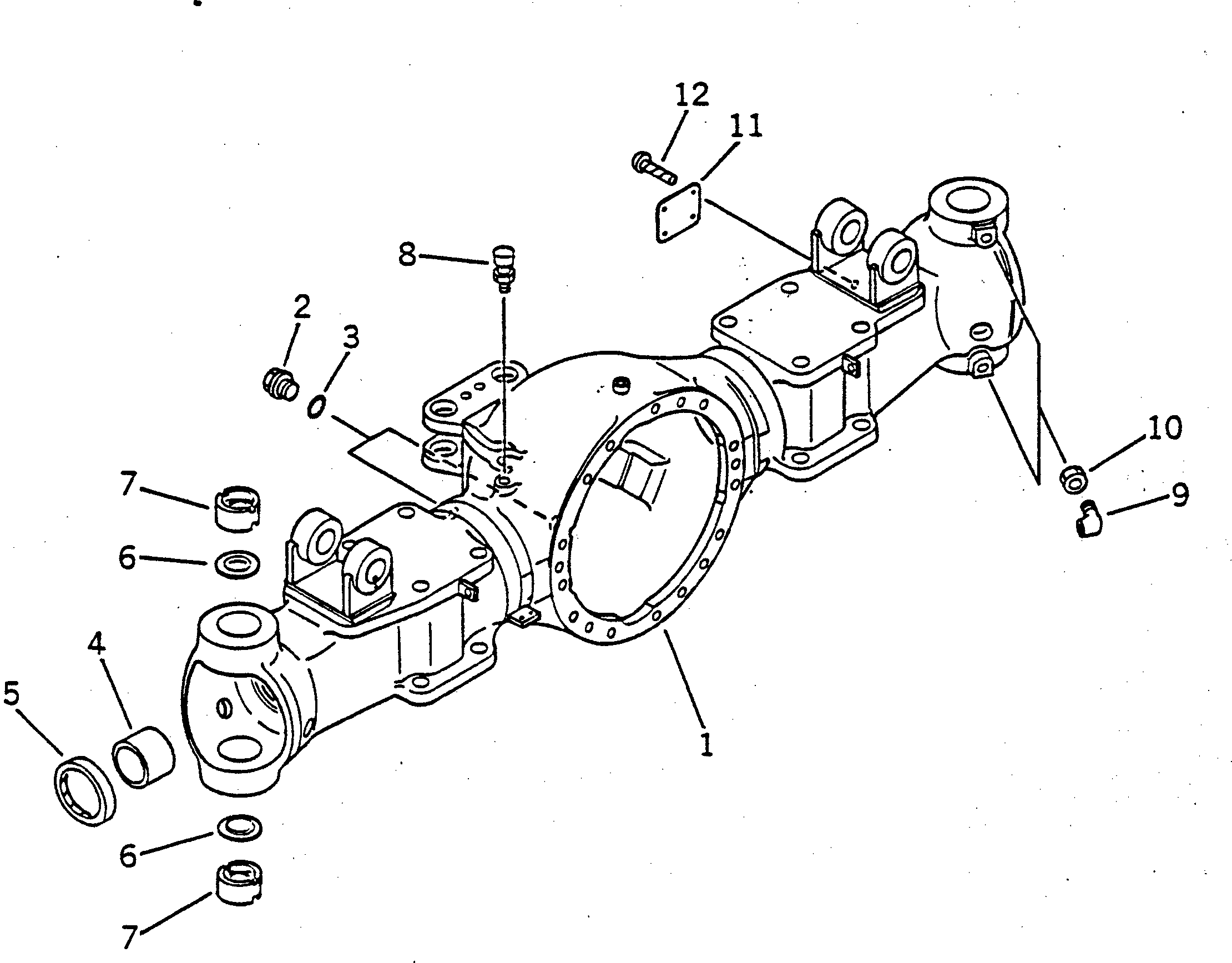 AXLE ASS'Y,REAR 22X-23-10001 KOMATSU