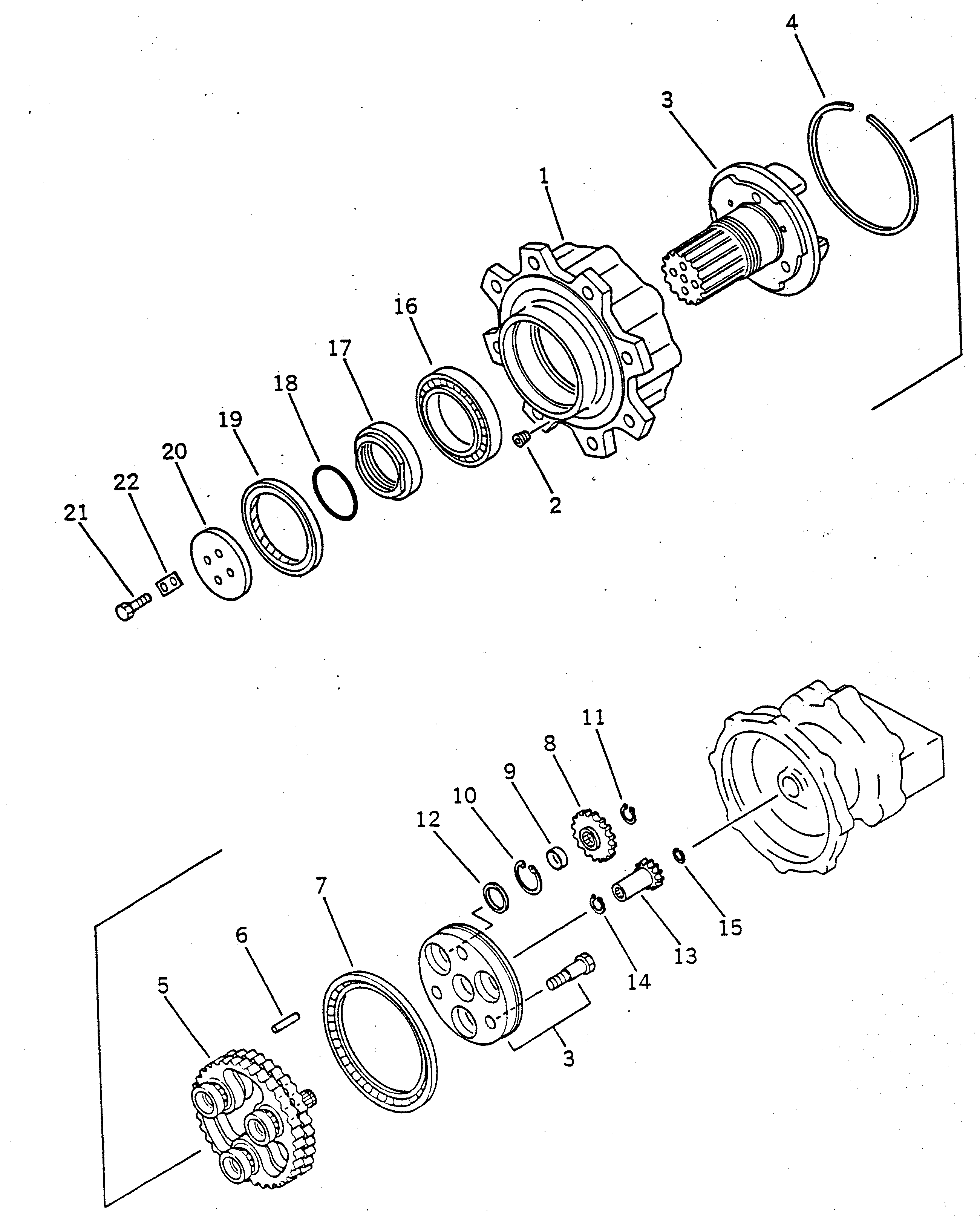 Комплект уплотнений 22X-26-05010 KOMATSU