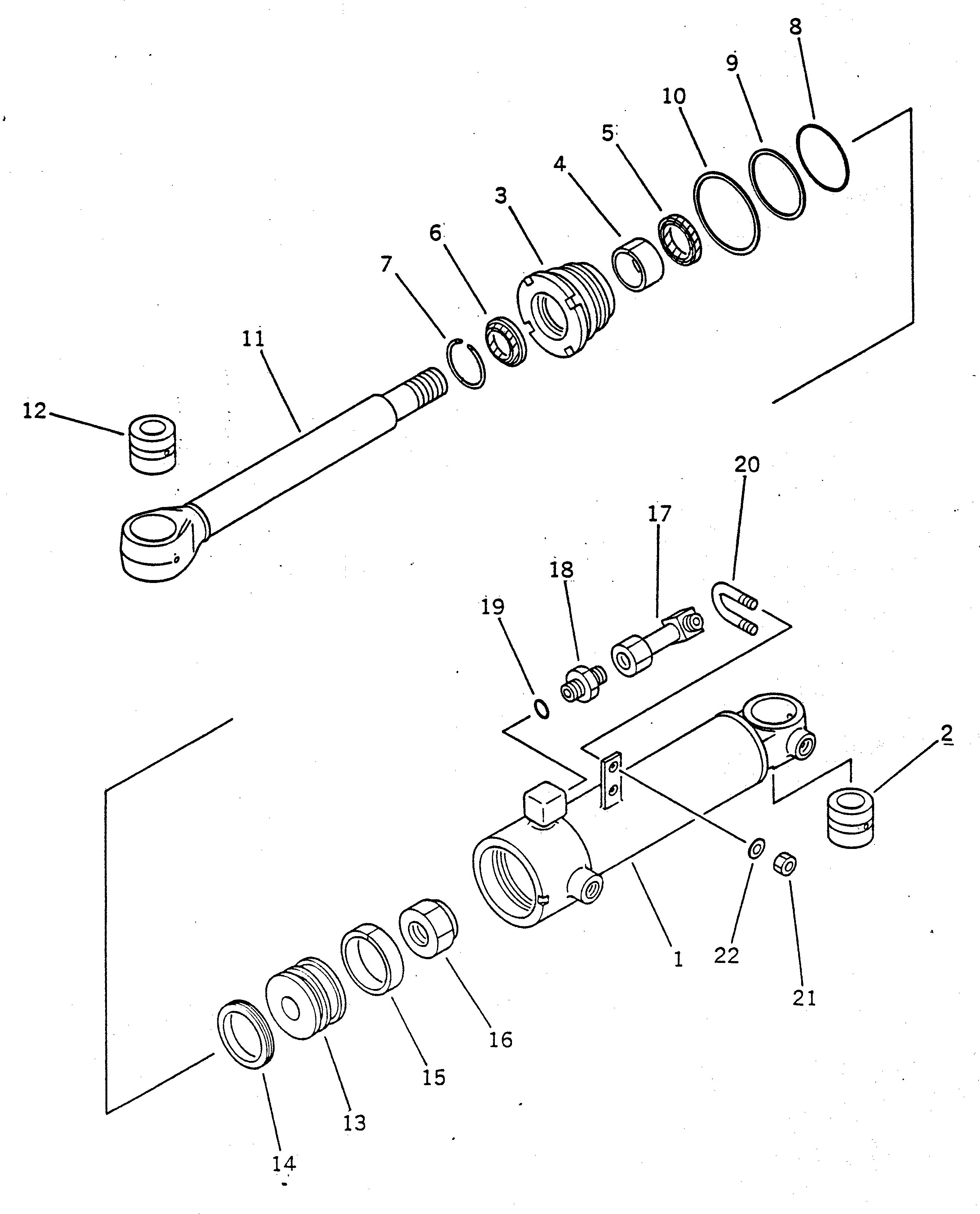 CYLINDER,L.H. FRONT AND R.H. REAR 22W-63-16121 KOMATSU