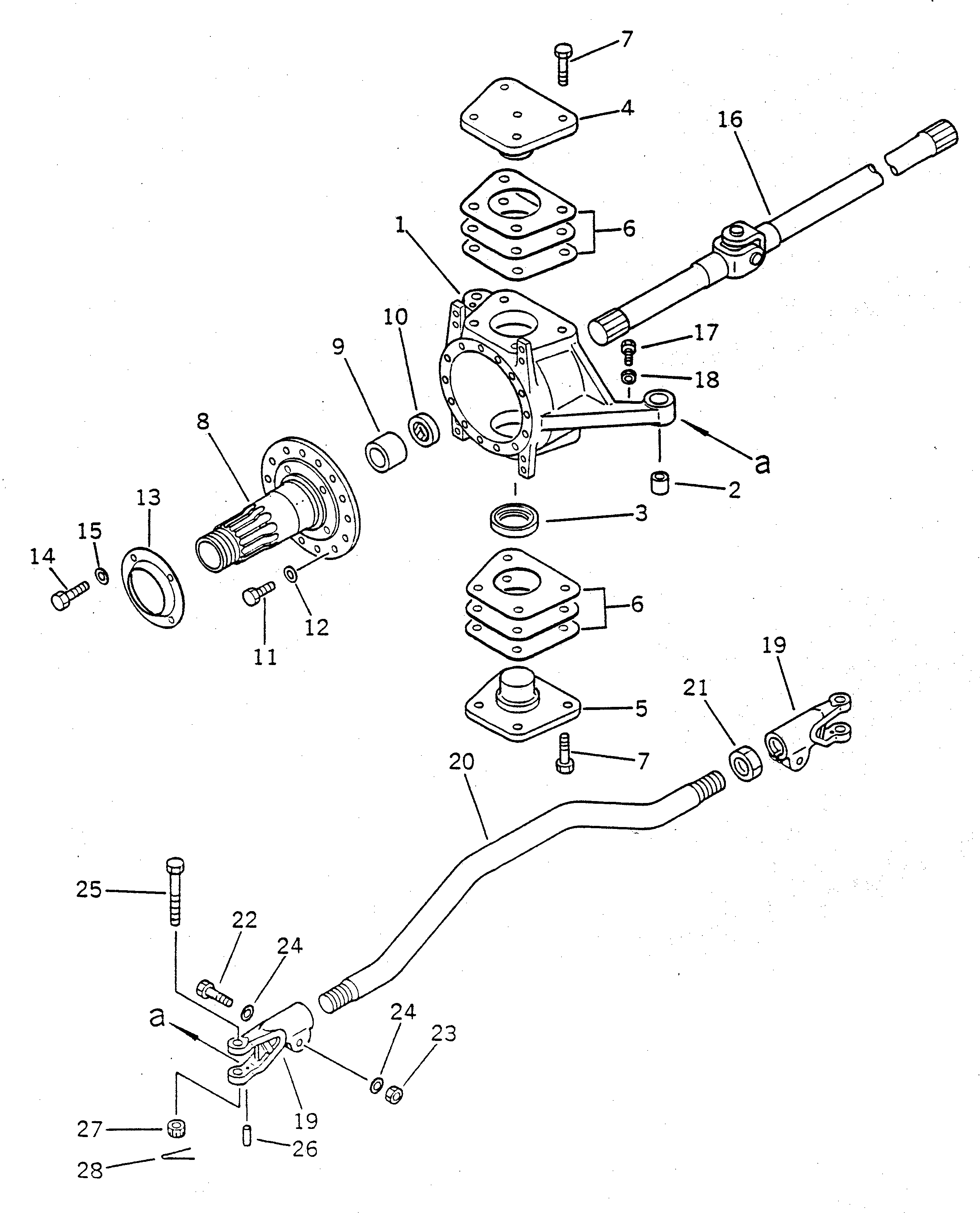 YOKE,L.H. (FOR FRONT AXLE) 23S-22-12910 KOMATSU