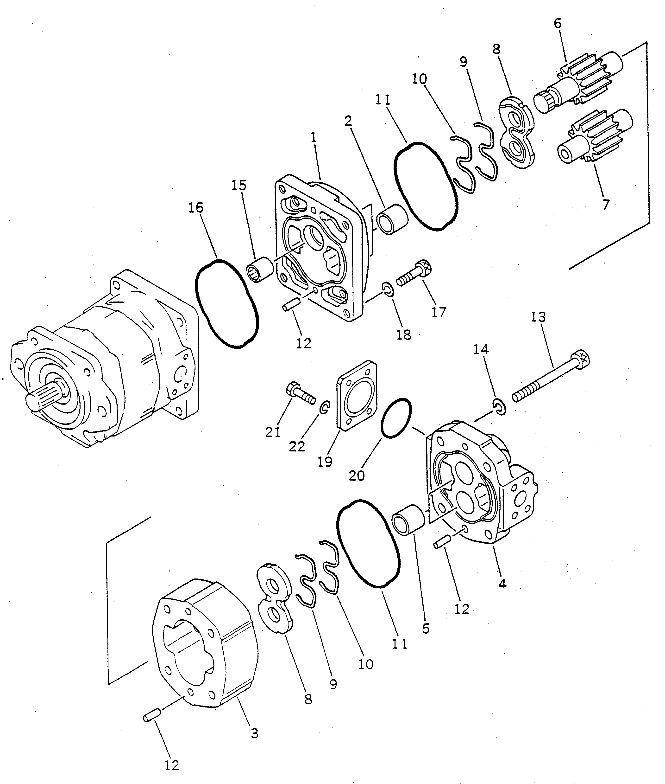PUMP ASS'Y,(SAR100) 705-12-40530 KOMATSU