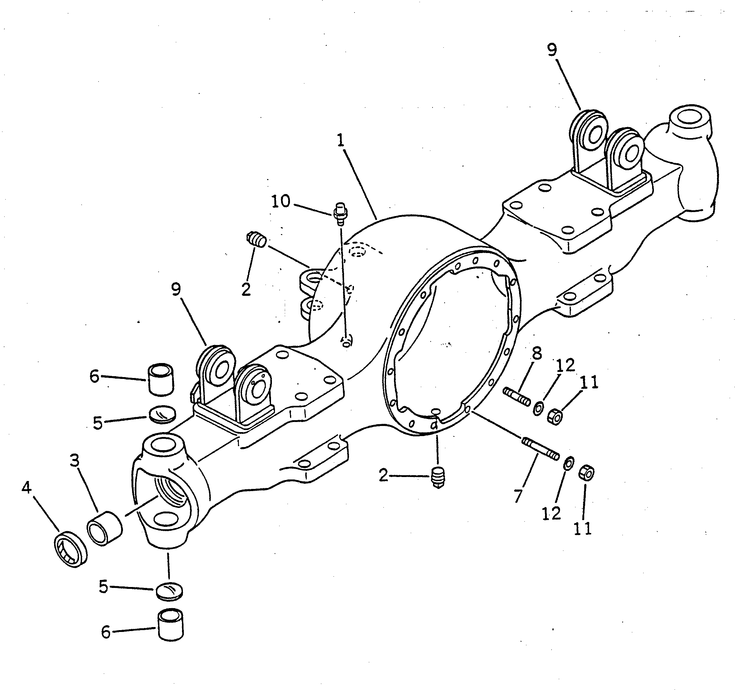 FRONT AXLE ASS'Y 23S-22-00012 KOMATSU