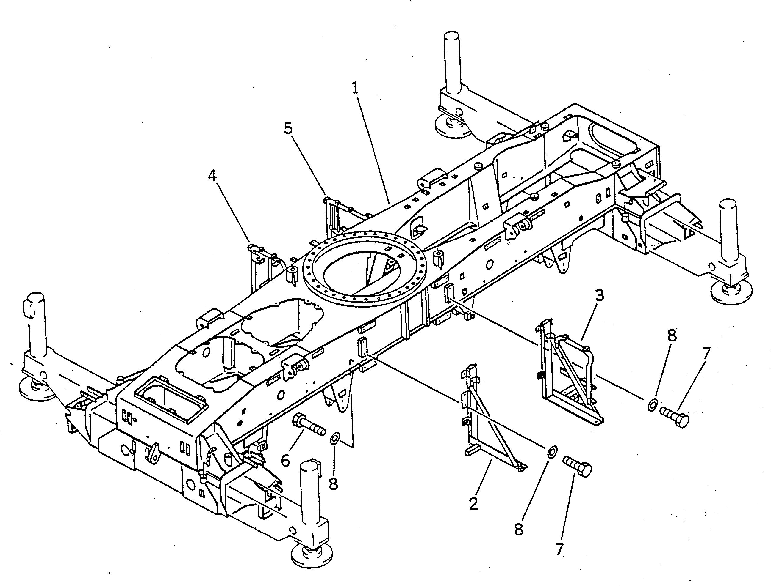 MAIN FRAME ASS'Y 23S-964-9141 KOMATSU
