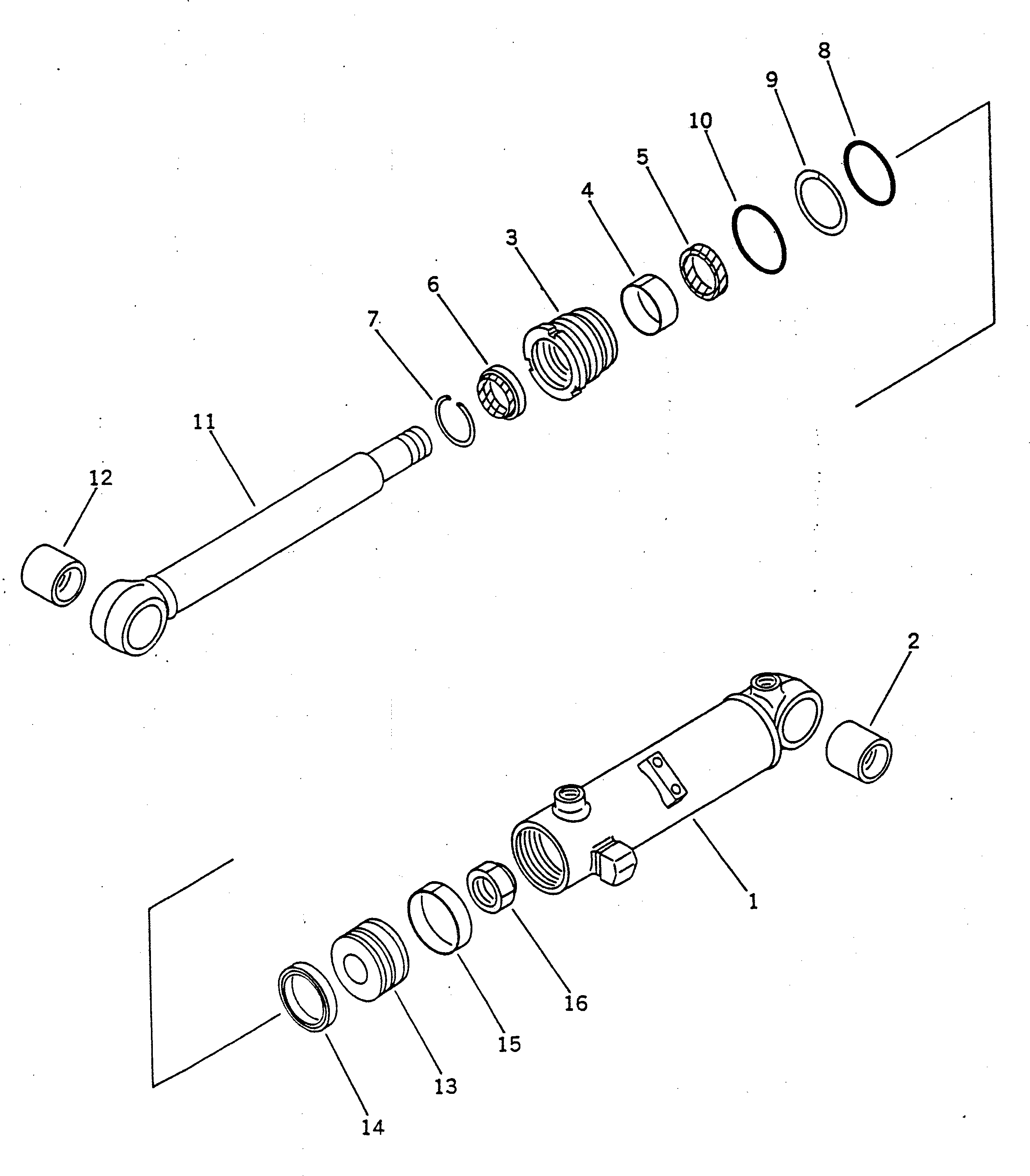 CYLINDER,L.H. FRONT AND R.H. REAR 23S-63-16243 KOMATSU