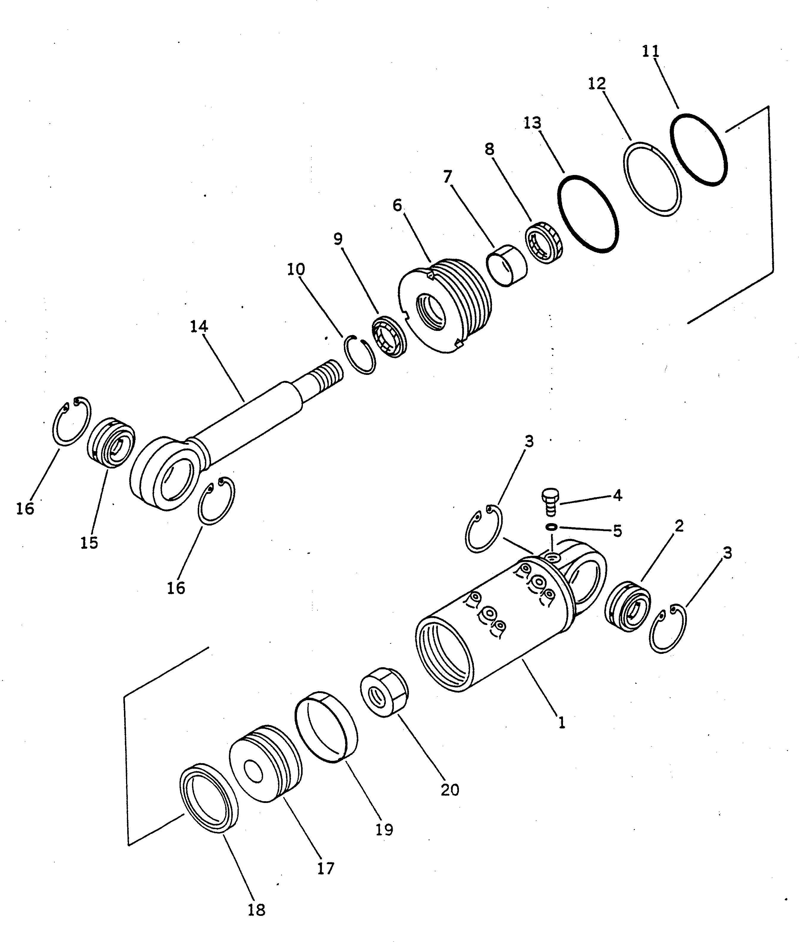 CYLINDER,L.H. FRONT AND R.H. REAR 23S-63-15243 KOMATSU