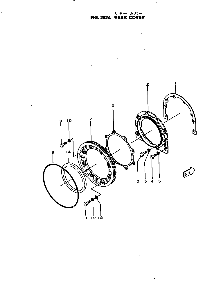 PLATE,REAR COVER \3\6645-21-1310 KOMATSU
