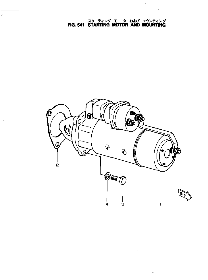 STARTING MOTOR A.,(7.4KW) (SEE FIG.543) (\0\6610-82-2110) KOMATSU