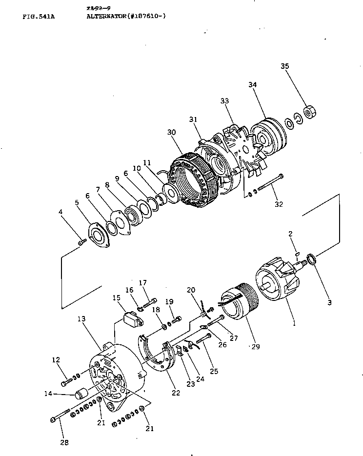ALTERNATOR A. (35A) 600-821-7160 KOMATSU