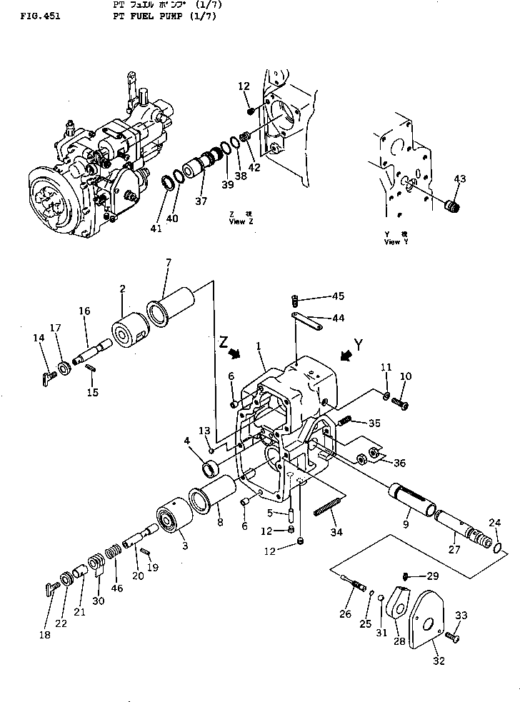 PT FUEL PUMP ASS'Y 6711-71-1070 KOMATSU