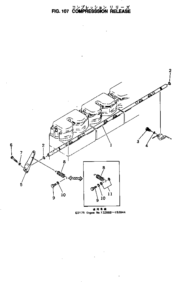 SHAFT,COMPRESSION RELEASE \3\6623-41-8112 KOMATSU