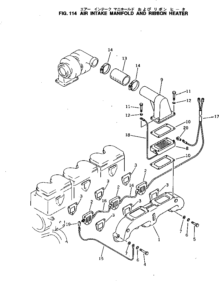 MANIFOLD,AIR INTAKE 6678-11-4140 KOMATSU