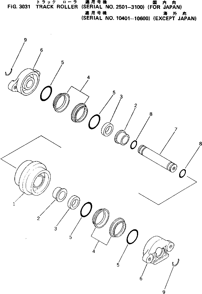 Опорный каток в сборе 20M-30-31300 KOMATSU