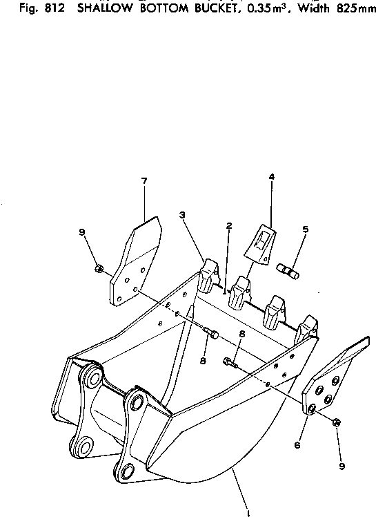BUCKET, 0.35M3 203-927-2110 KOMATSU