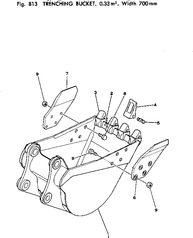 BUCKET,700MM 203-926-3310 KOMATSU