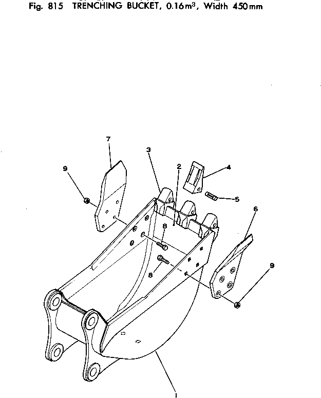 BUCKET,450MM 203-926-3110 KOMATSU