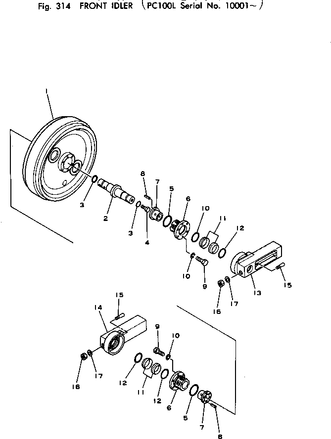 FRONT IDLER ASS'Y 204-30-00012 KOMATSU