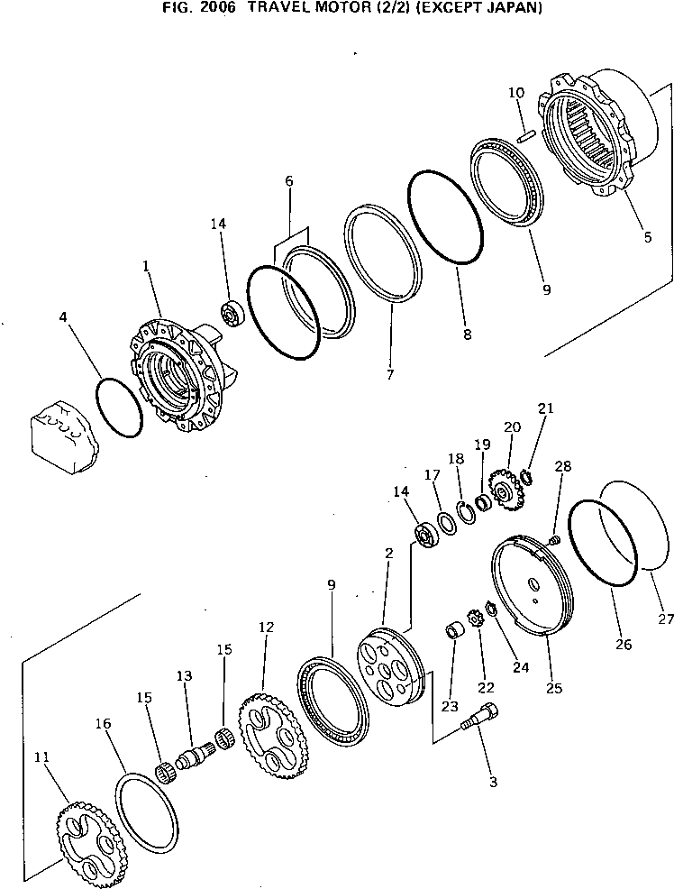 SPUR GEAR ASS'Y TZ323A1007-00 KOMATSU
