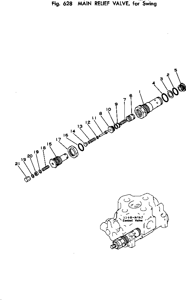 клапан в сборе, предохранительный 700-90-55000 KOMATSU