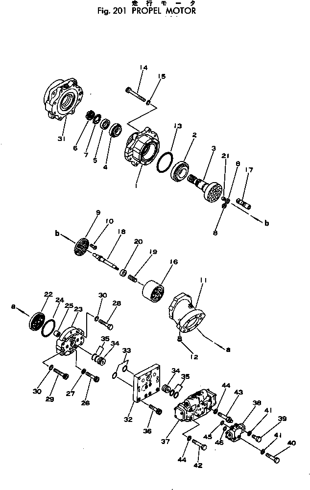 PROPEL MOTOR ASS'Y 706-75-35901 KOMATSU