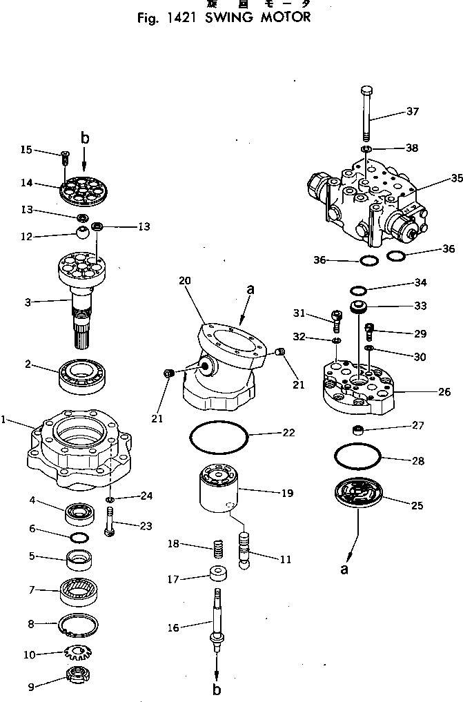SWING MOTOR ASS'Y,(KMF 040B) 706-73-02700 KOMATSU