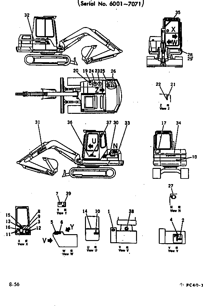 Табличка смазки 20T-98-22211 KOMATSU