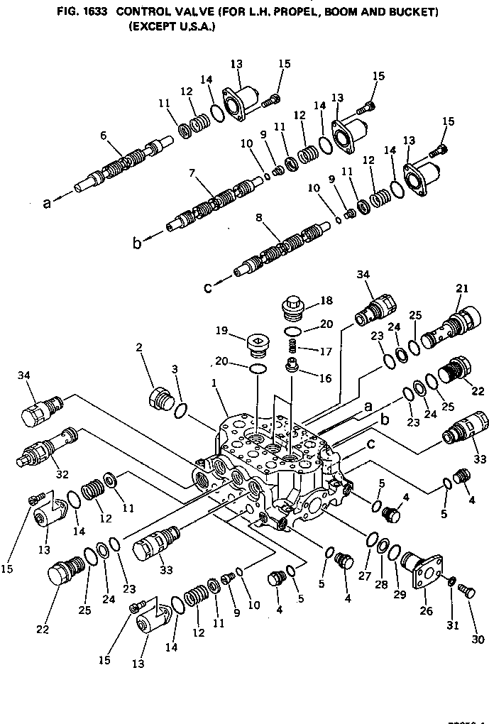 VALVE ASS'Y,NO.3 700-93-33001 KOMATSU