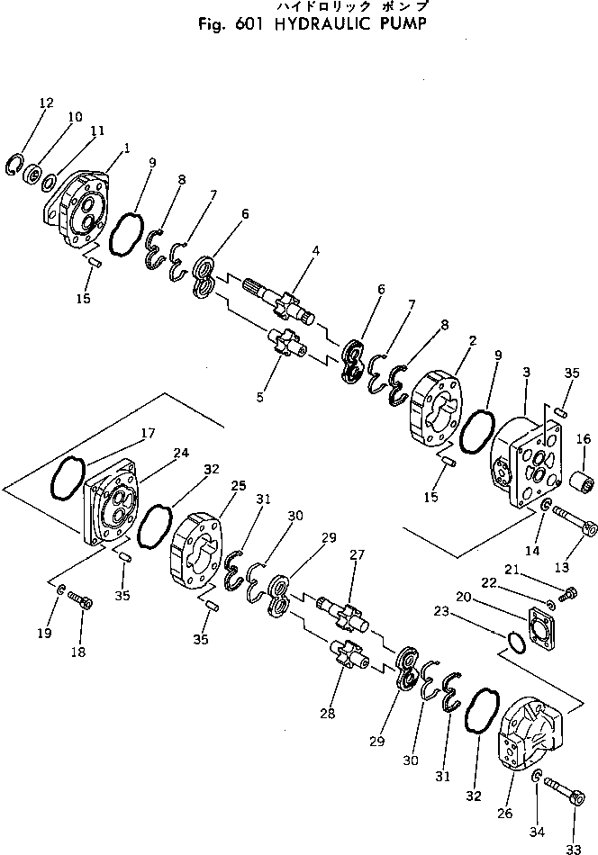 PUMP ASS'Y,(SAR32+32) (705-52-20050) KOMATSU