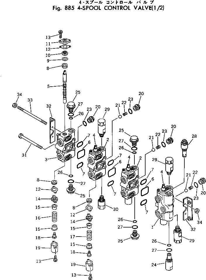 VALVE ASS'Y,4-SPOOL 700-24-46000 KOMATSU