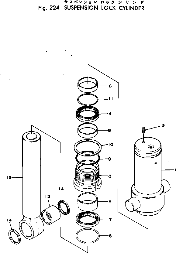 CYLINDER ASS'Y,SUSPENSION LOCK 20B-63-32100 KOMATSU