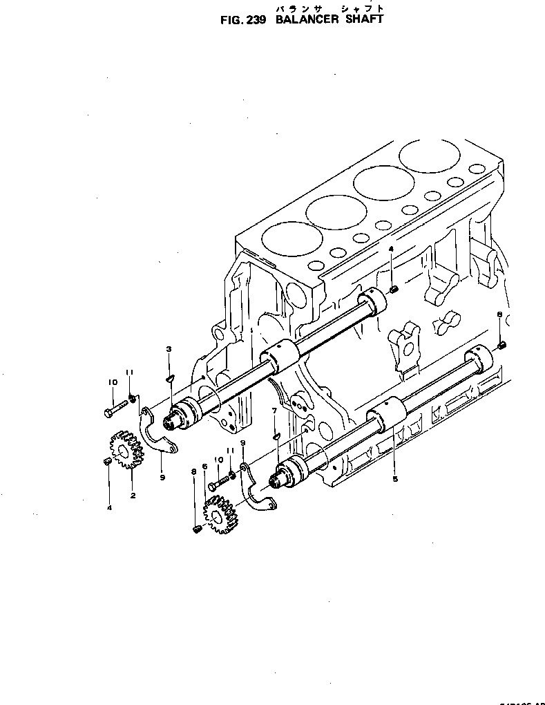 BALANCER SHAFT ASS'Y,L.H. 6131-31-9101 KOMATSU
