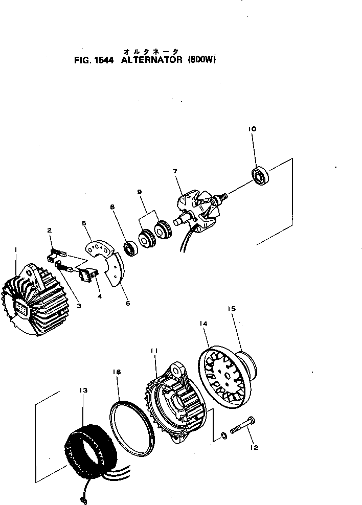 ALTERNATOR ASS'Y 600-821-8210 KOMATSU