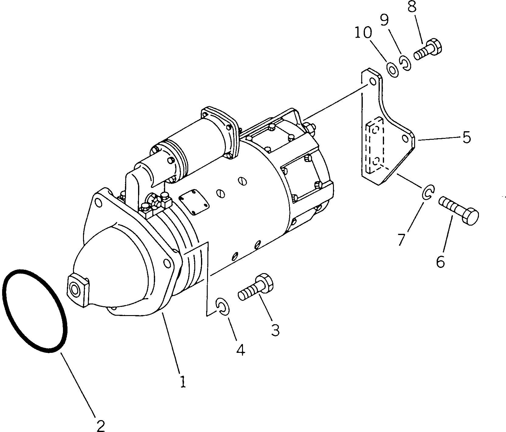 STARTING MOTOR ASS'Y,(SEE FIG.514) (600-813-2741) KOMATSU