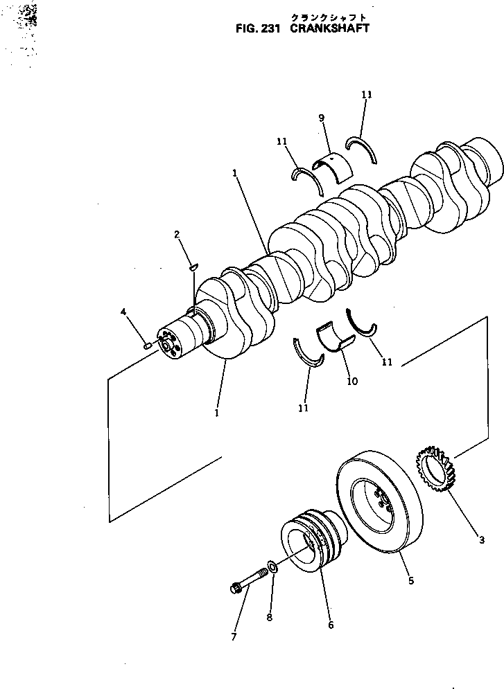 CRANKSHAFT ASS'Y 6162-33-1100 KOMATSU