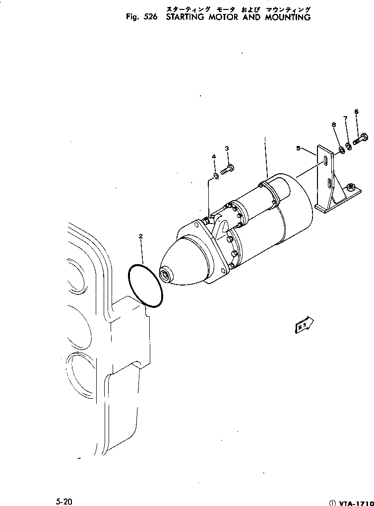 STARTING MOTOR A.,(SEE FIG.546) (600-813-2950) KOMATSU