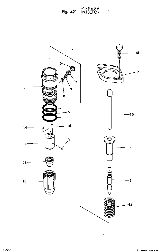INJECTOR ASS'Y CU3003941 KOMATSU