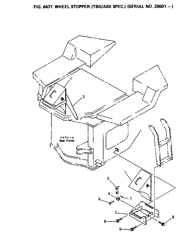 STOPPER,L.H. 423-Z65-1110 KOMATSU