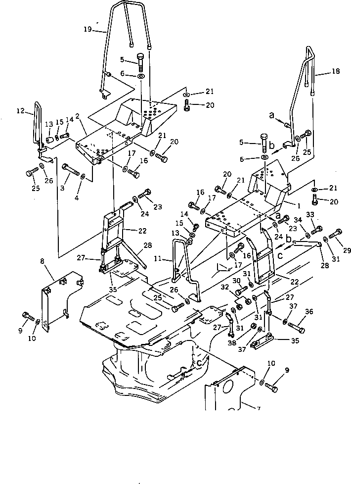 FLOOR,L.H. 424-54-17240 KOMATSU
