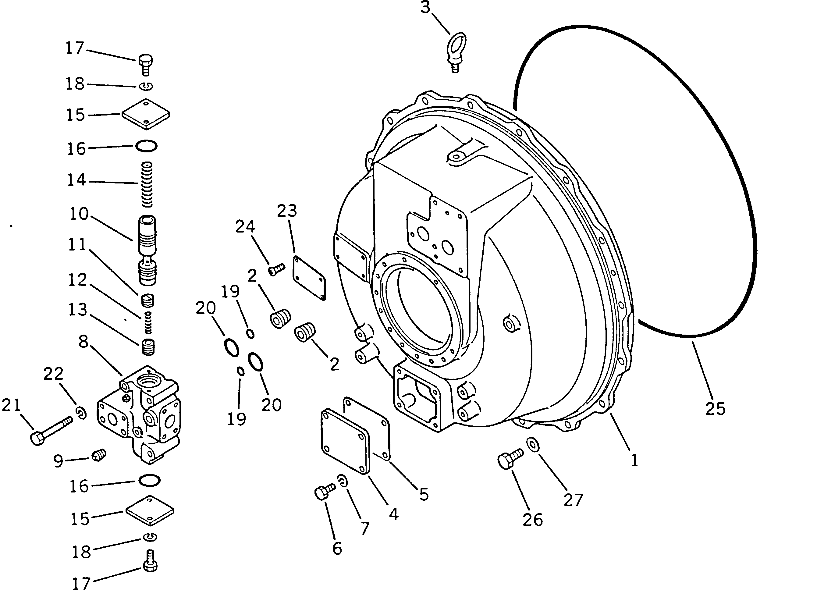 TORQUE CONVERTER A.,(TCA45-2A) 711-73-00010 KOMATSU