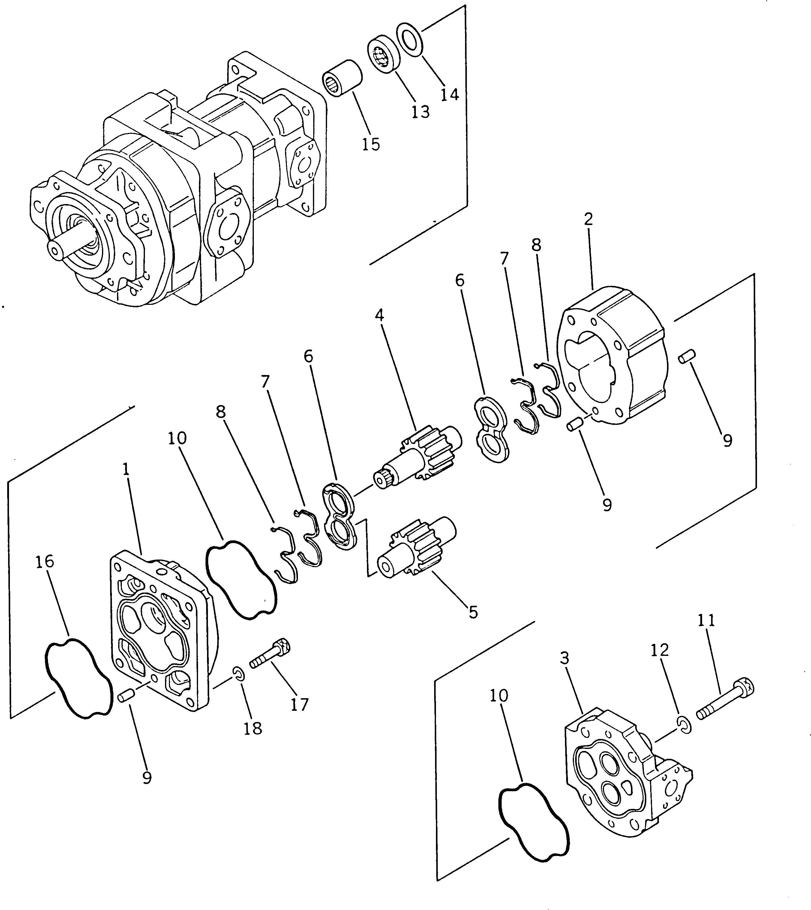 PUMP ASS'Y,(SAR100) 705-12-40680 KOMATSU