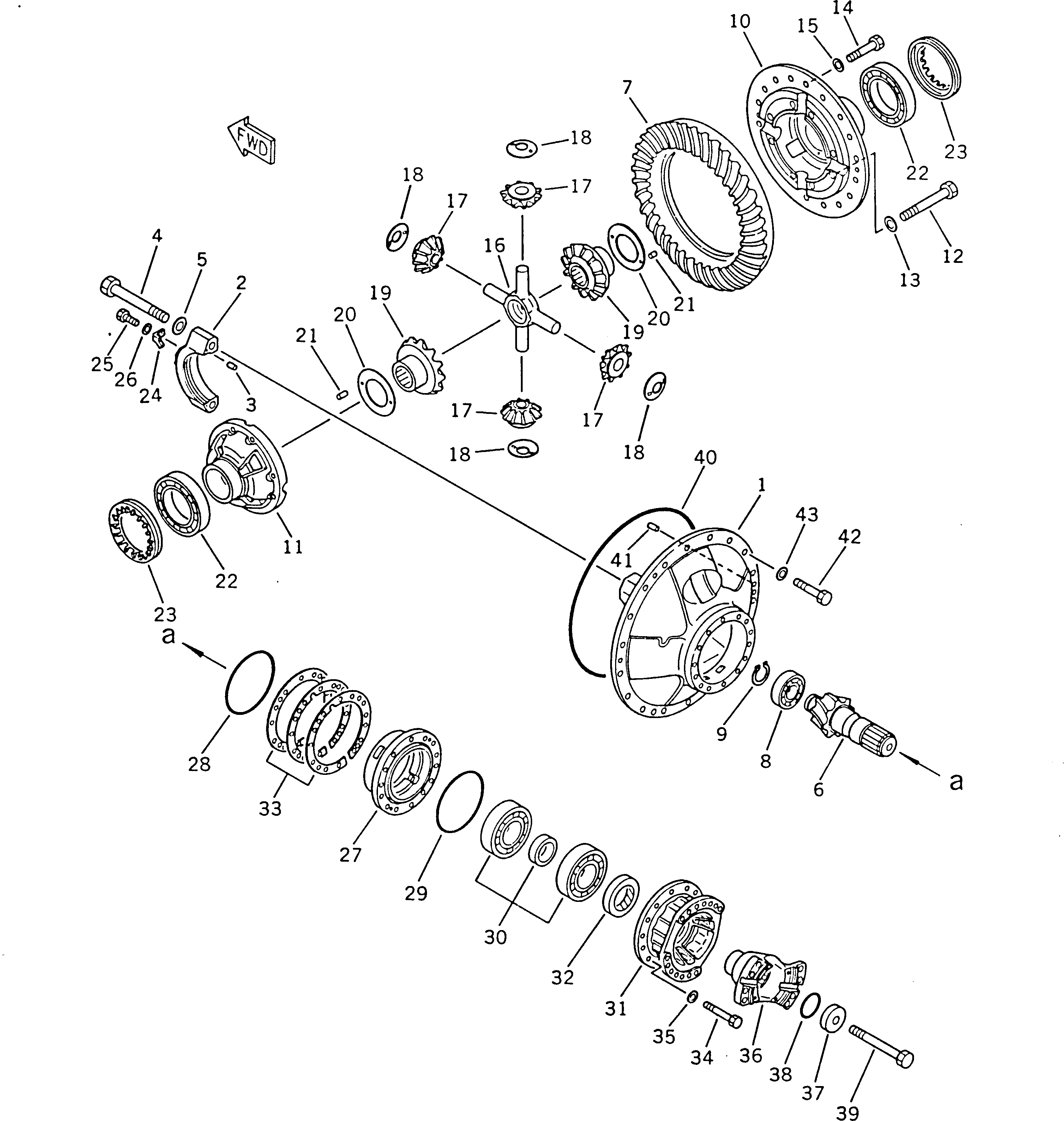 AXLE ASS'Y,FRONT (DIAVIK SPEC,) (41E-22-10190) KOMATSU