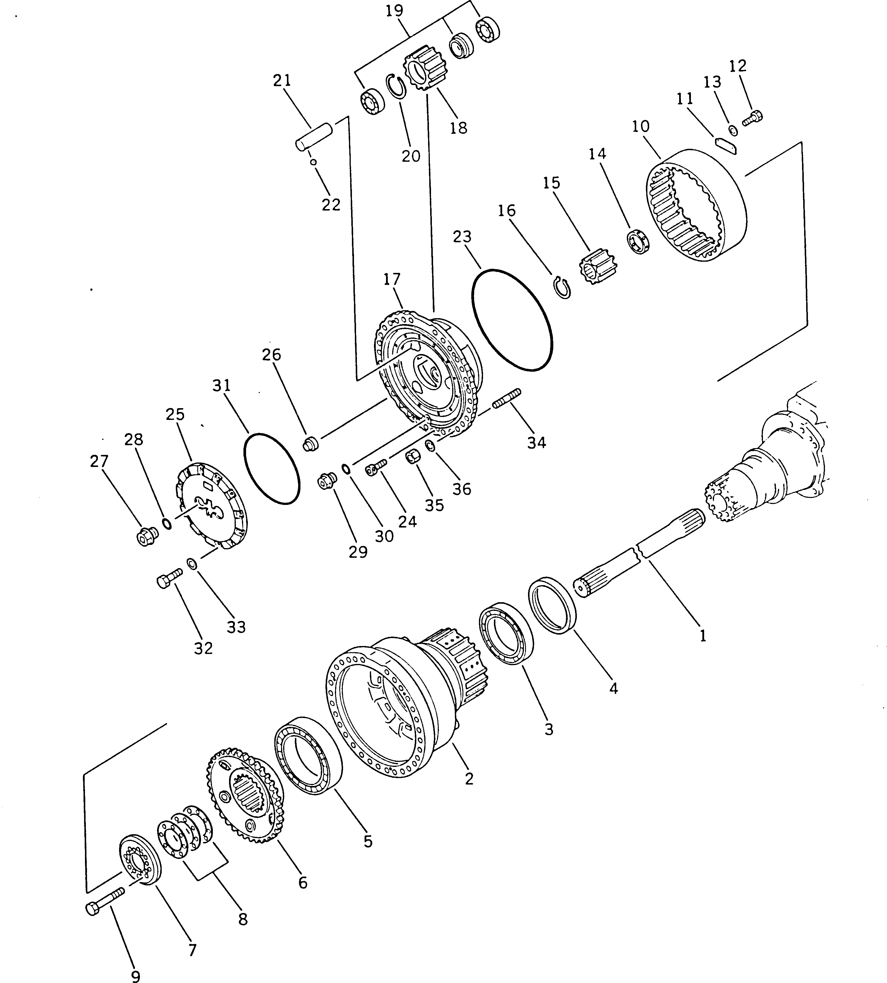 SHAFT,FRONT, R.H. 426-22-12440 KOMATSU