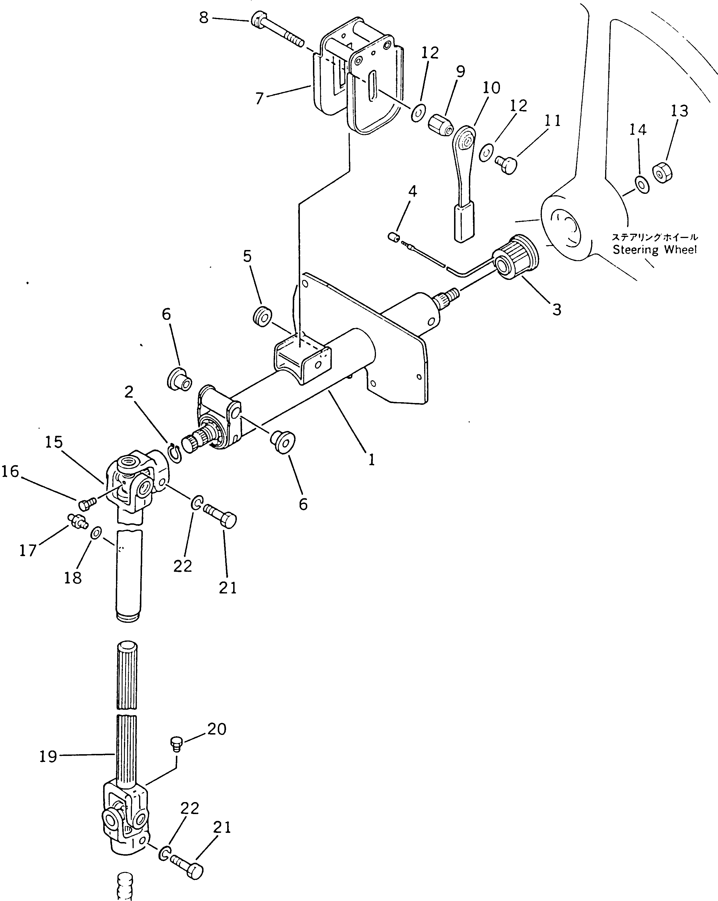 STEERING COLUMN A. 41E-40-12150 KOMATSU